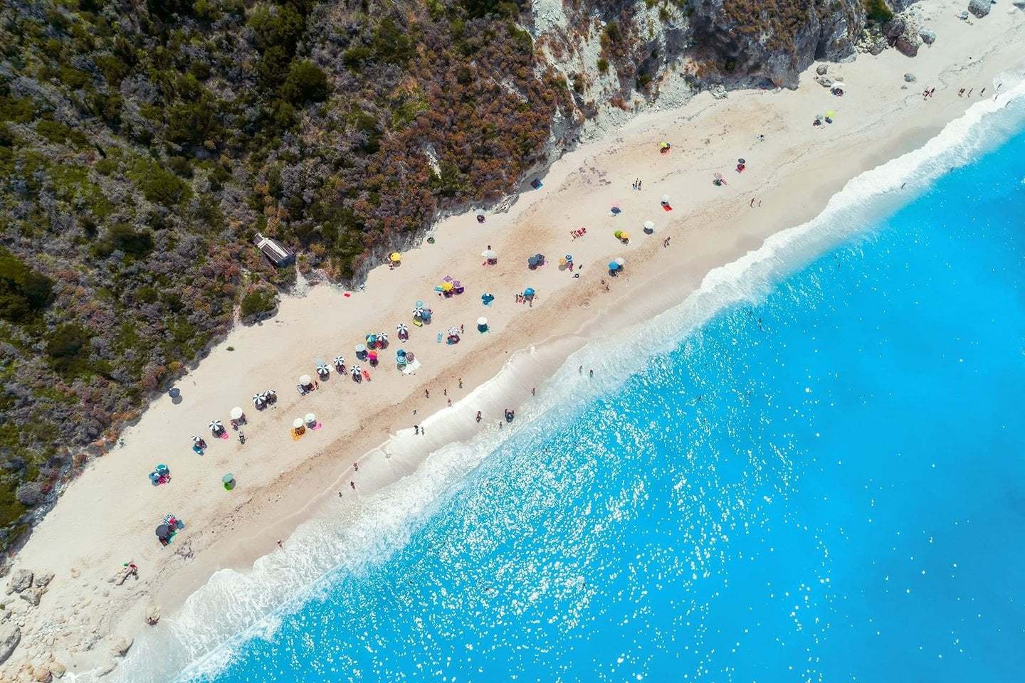 görög strand a levegőből