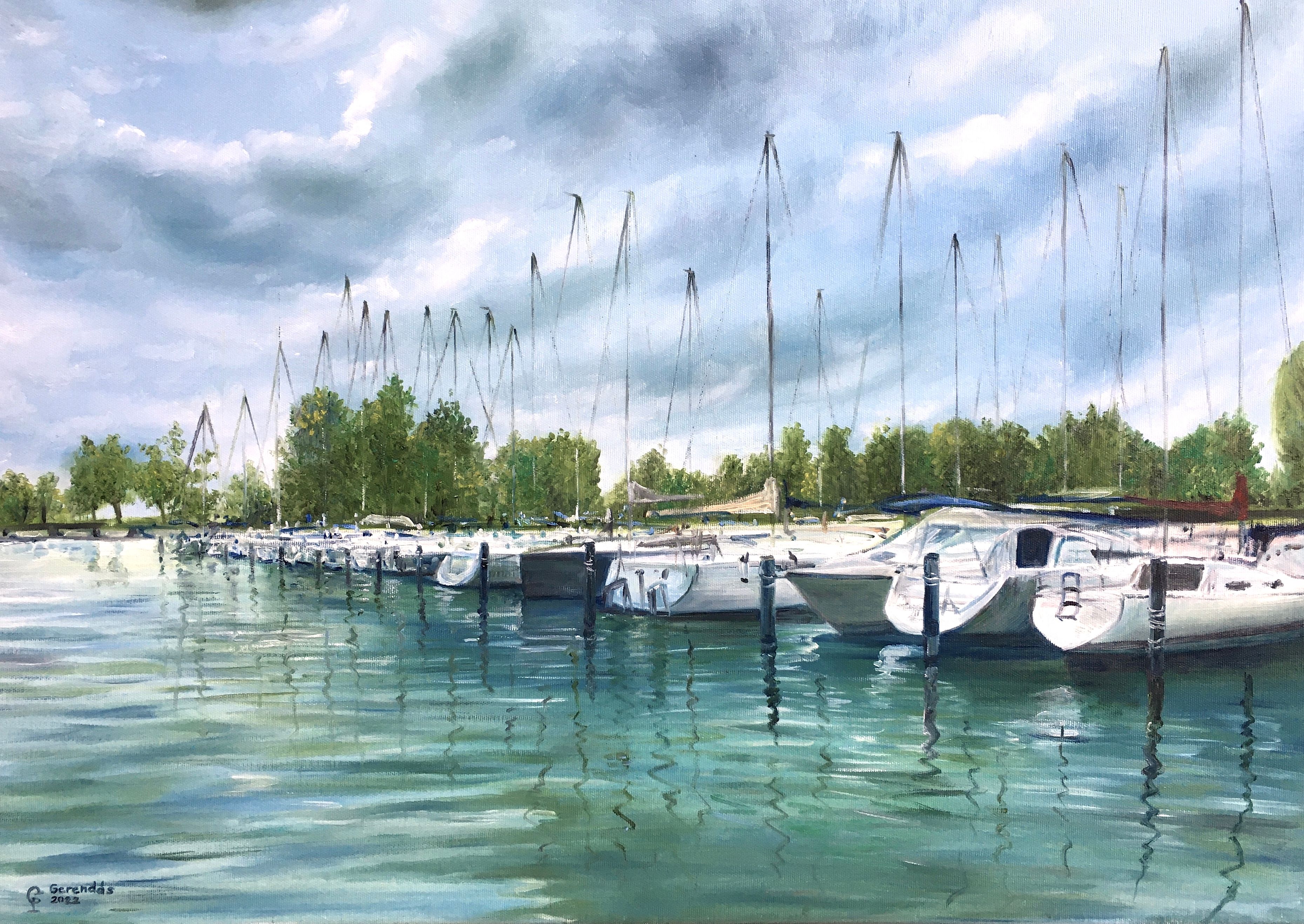 Festmény a Balatonról