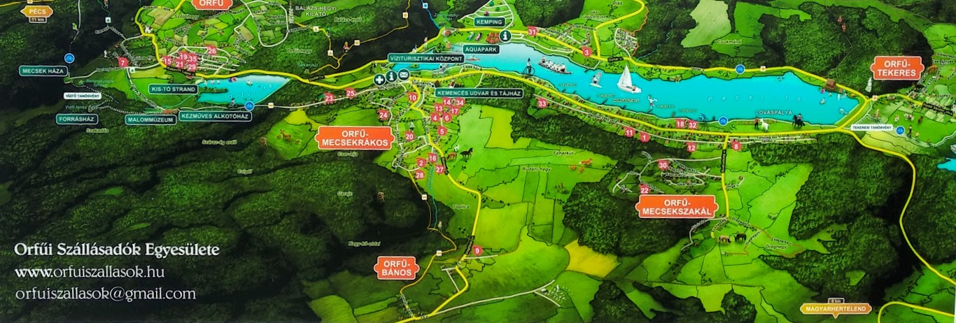 Orfű térkép