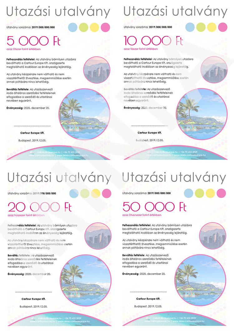 ajandekutalvany minta